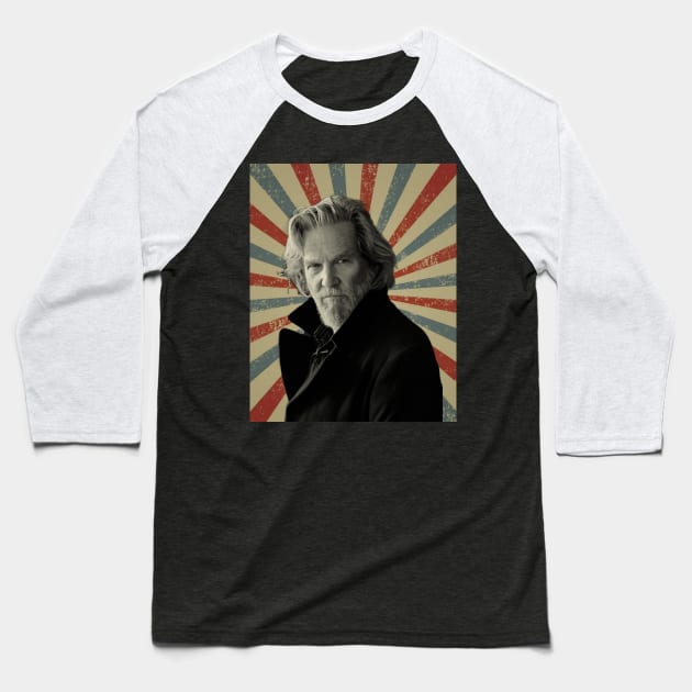 Jeff Bridges Baseball T-Shirt by LivingCapital 